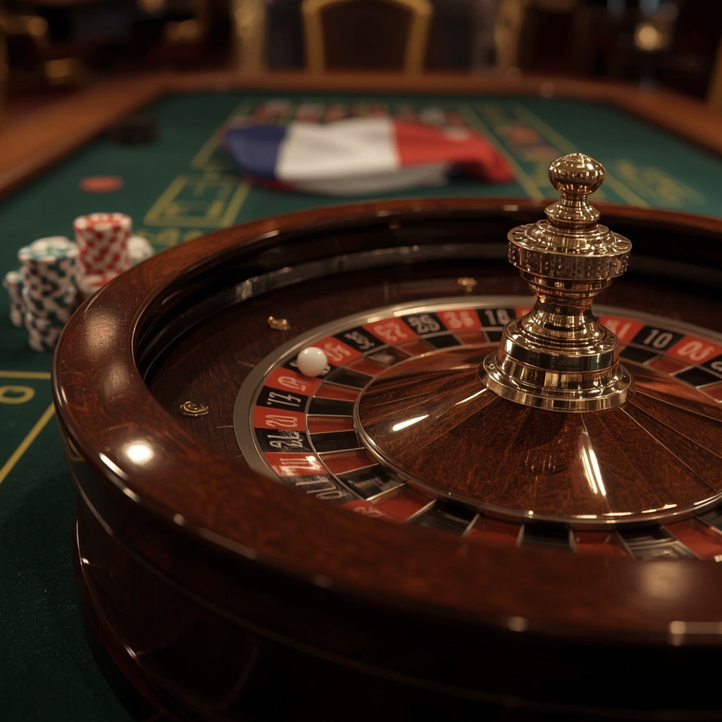 Casino légal en France avec roulette et drapeau BETCLIC CODE PROMO
